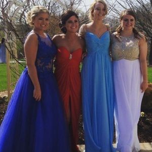 Red La Femme Prom Dress