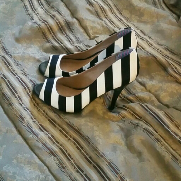 Striped heels