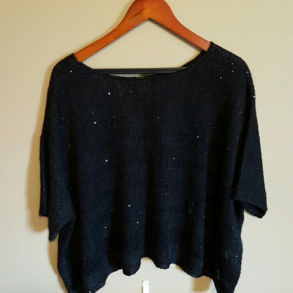 Allen B Black Sweater with Sequin Detail