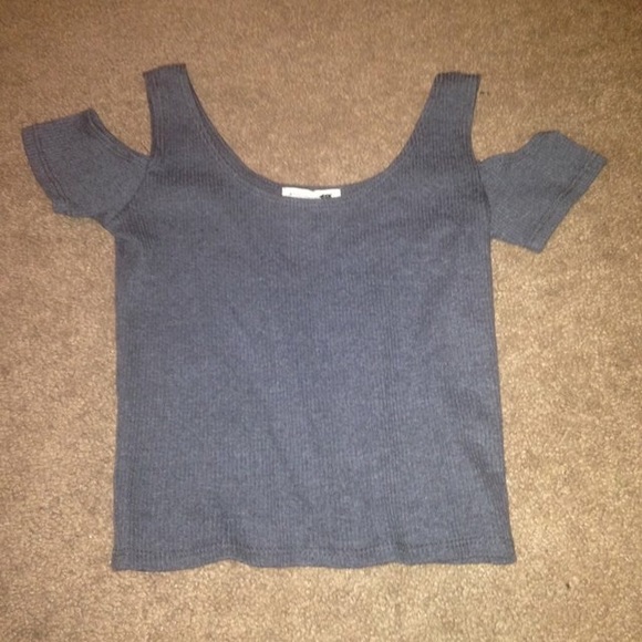 Grey Ribbed Top