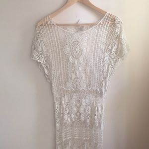 FOREVER 21 CROCHET festival maxi dress SMALL