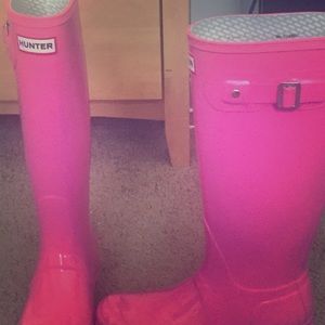 Pink Hunter Rainboots Sz 7