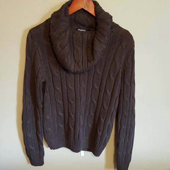 Daisy Fuente Dark Brown Cable Knit Sweater