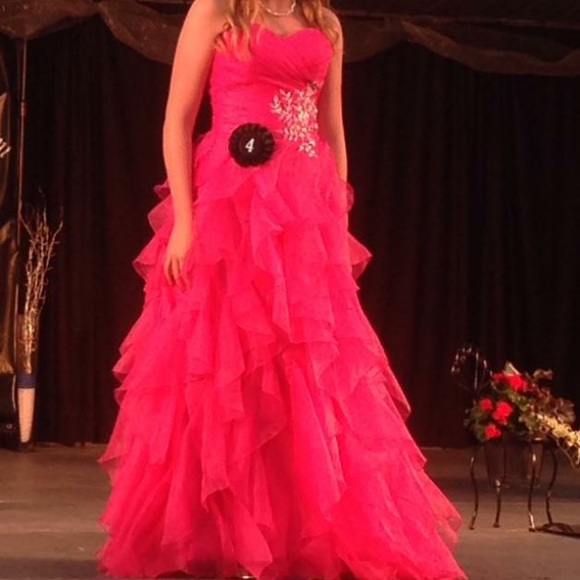 Hot pink dress