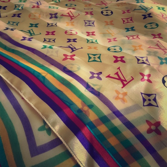 louis vuitton rainbow scarf