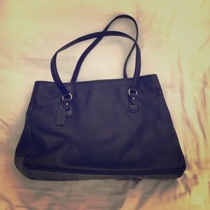 Coach Black Leather Tote PREOWNED