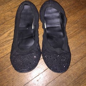 Black Sparkely Flats