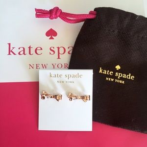🎀 Kate spade rose gold bow stud earrings