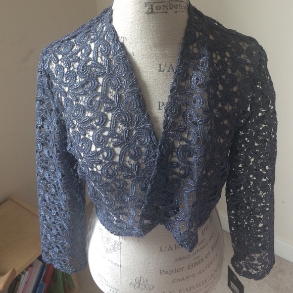 Gunmetal lace bolero