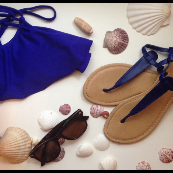 Bright Blue Sandals