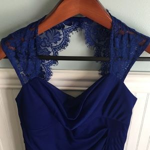 Cobalt blue lace top dress