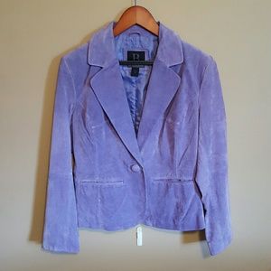 Bernardo Lavender Leather (suede) Blazer