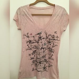 Express Soft-Touch V-neck Graphic Tee