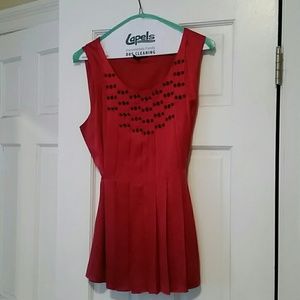 Kenneth Cole red silk blouse