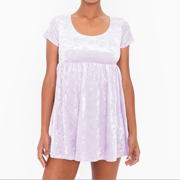 American Apparel Stretch Velvet Babydoll Dress