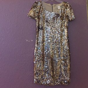 fancy gold and silver tinted tight fit dress