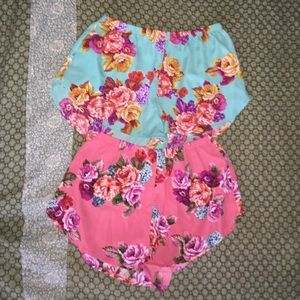 Loose Floral Shorts