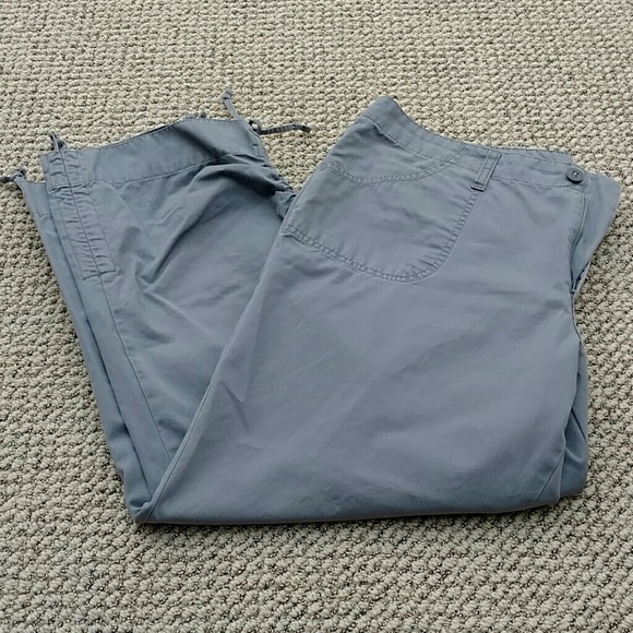 Light Gray Tie Bottom Capri