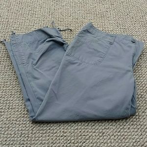 Light Gray Tie Bottom Capri