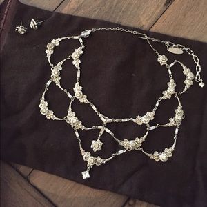 Statement necklace set with matching earrings