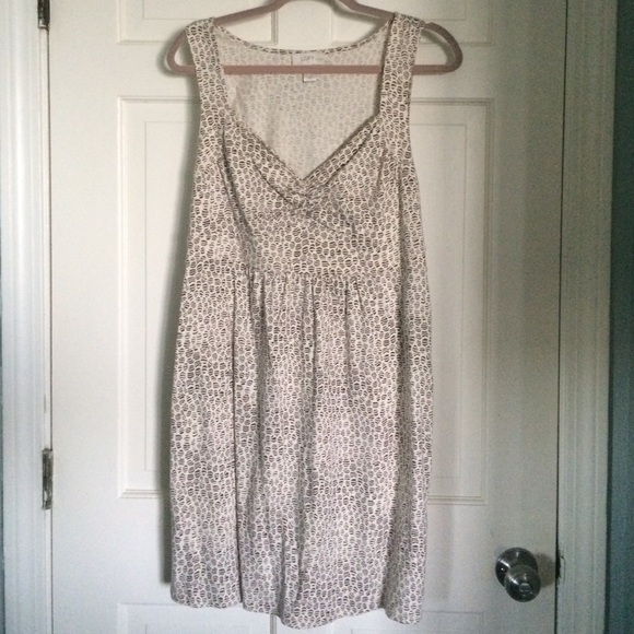 LOFT Brown/Cream Design Casual Dress