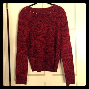 Red and black sweater