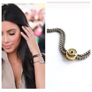 Evil Eye Rhodium & 18K Gold Plated Bracelet