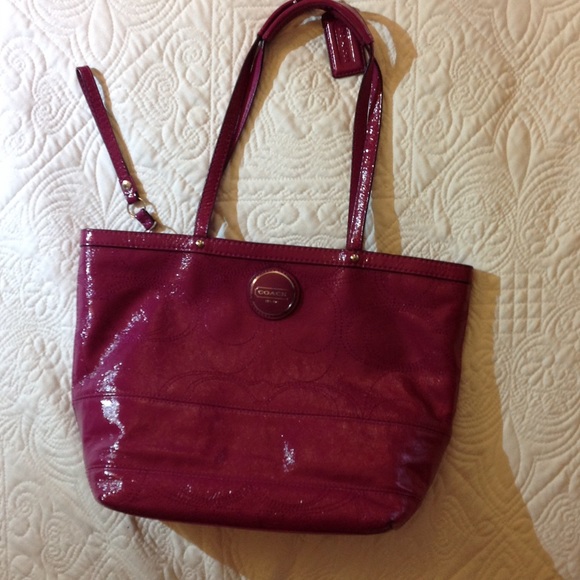 Coach Tote Pink Leather