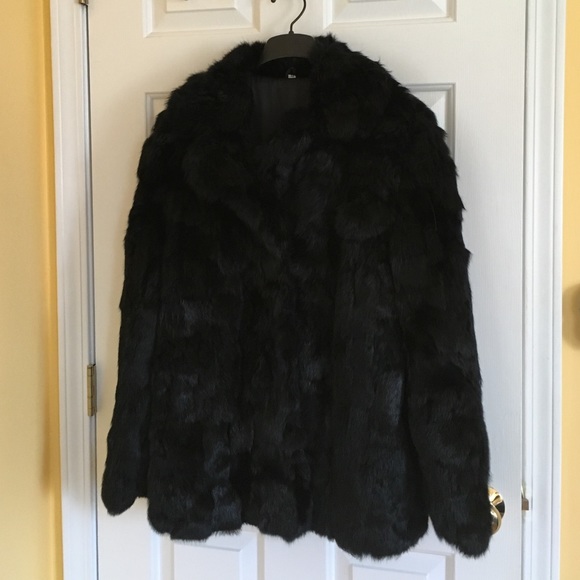 Real Rabbit Fur Coat - Picture 1 of 4