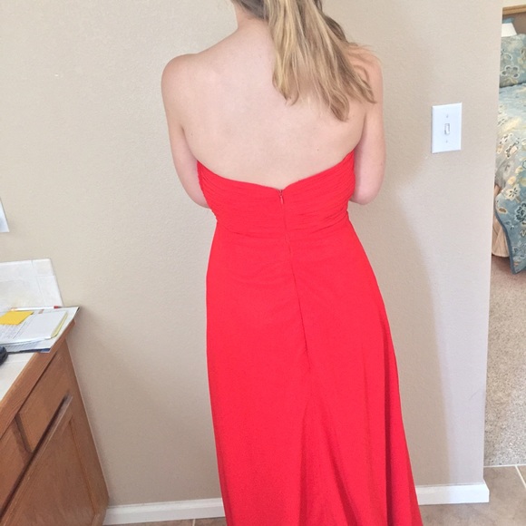 👗2xHP👗Red Strapless Prom Dress - Picture 4 of 4