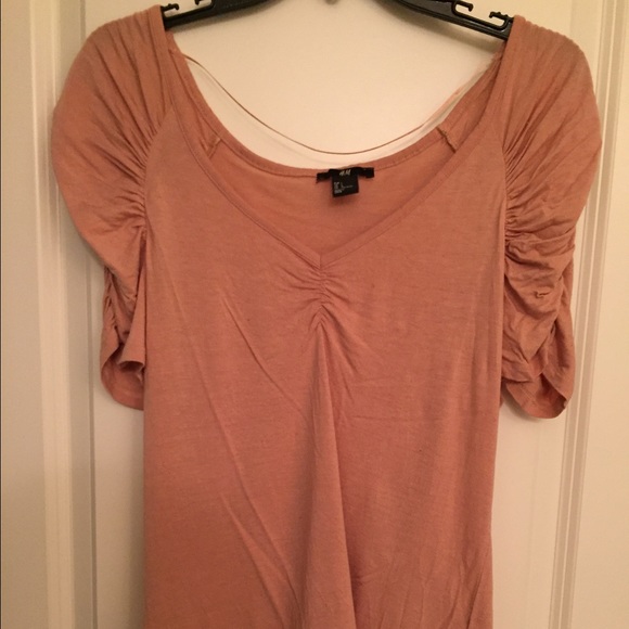 Pink Ruffled Sleeve H&M Shirt