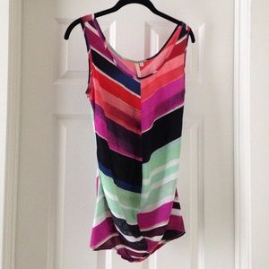 Multi color Rachel Roy cowl drape cami