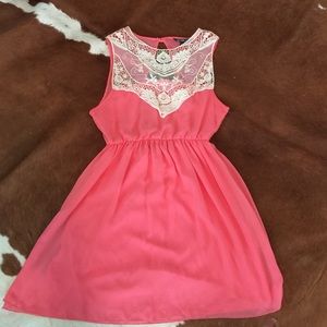 Coral tank dress
