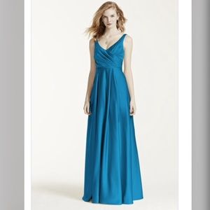 Long Satin Tank Ball Gown