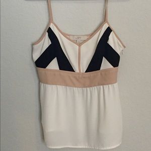 Ann Taylor Loft Colorblock Cami Blouse - EUC!