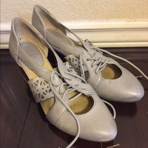 Grey Latigo Mary Cutout Oxfords