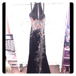 Beautiful jovani black beaded prom dress