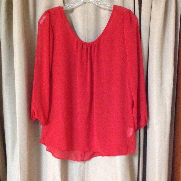 A. Byer Sheer Red Top w/ Back Bow