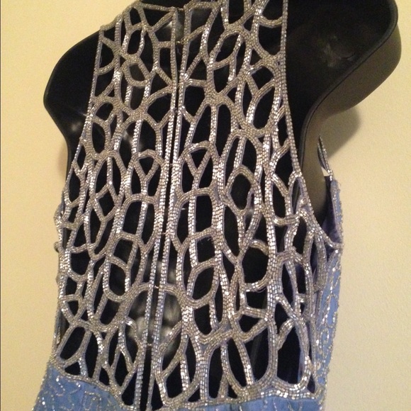 Light Periwinkle Caged Prom Dress - Picture 3 of 4