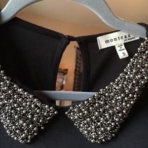 💫💫Black pearly collared dress💫💫