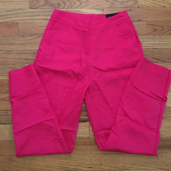 H&M conscious hot pink trousers