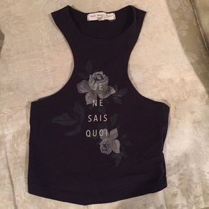 French quote crop top