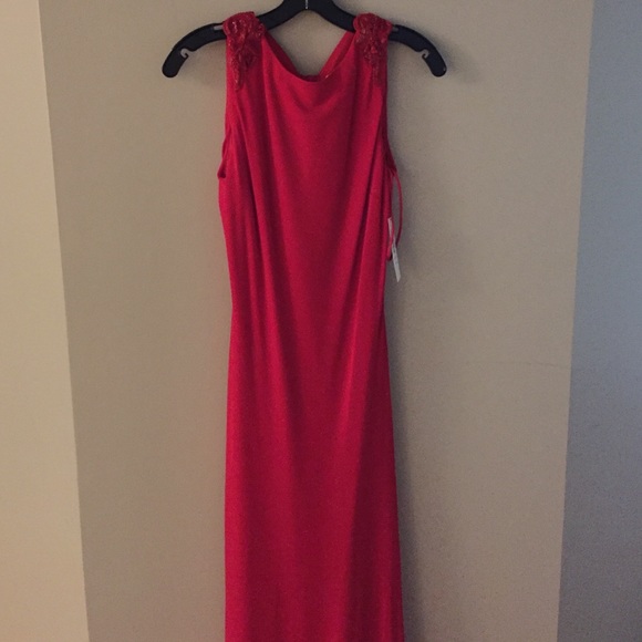 Badgley Mischka Red Gown style EG1357 - Picture 4 of 4