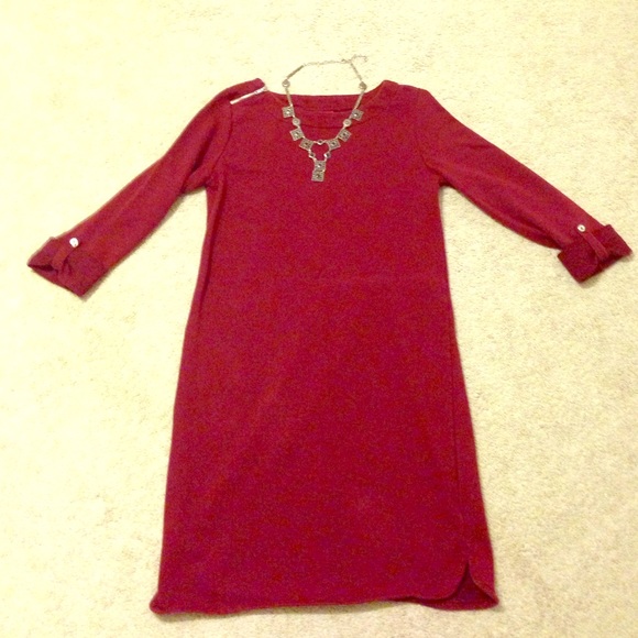Maroon Sweater Dress
