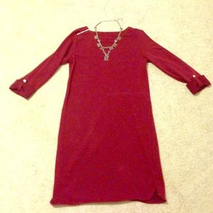 Maroon Sweater Dress