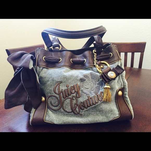 Juicy Couture Gray & Brown Daydreamer Bag