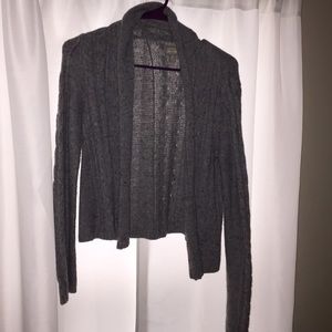 Gray crochet sweater