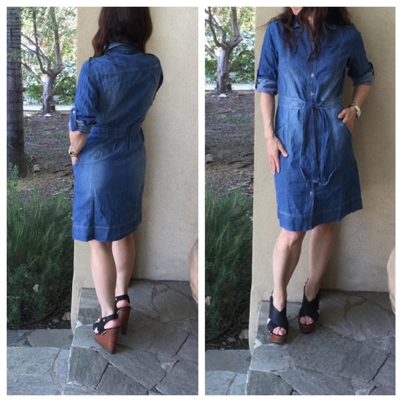 Tie front Jean dress LOWEST NO OFFERS - Picture 4 of 4