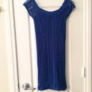 bebe blue bodycon dress