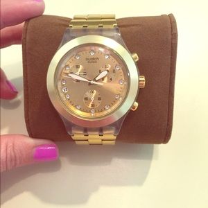 Women's Gold Swatch Watch